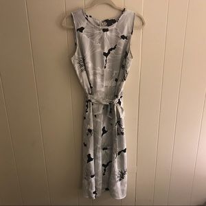 ✨ Light blue midi dress with tie waist and slits ✨